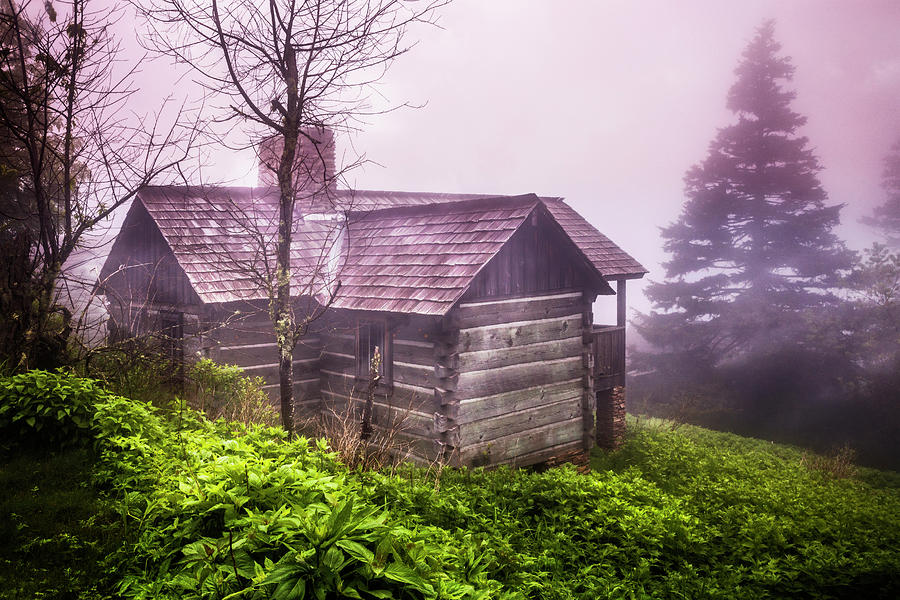 Cabin on a Foggy Morning Photograph by Debra and Dave Vanderlaan