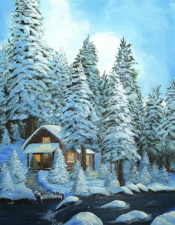 Cabin Painting by Richard Gates - Fine Art America