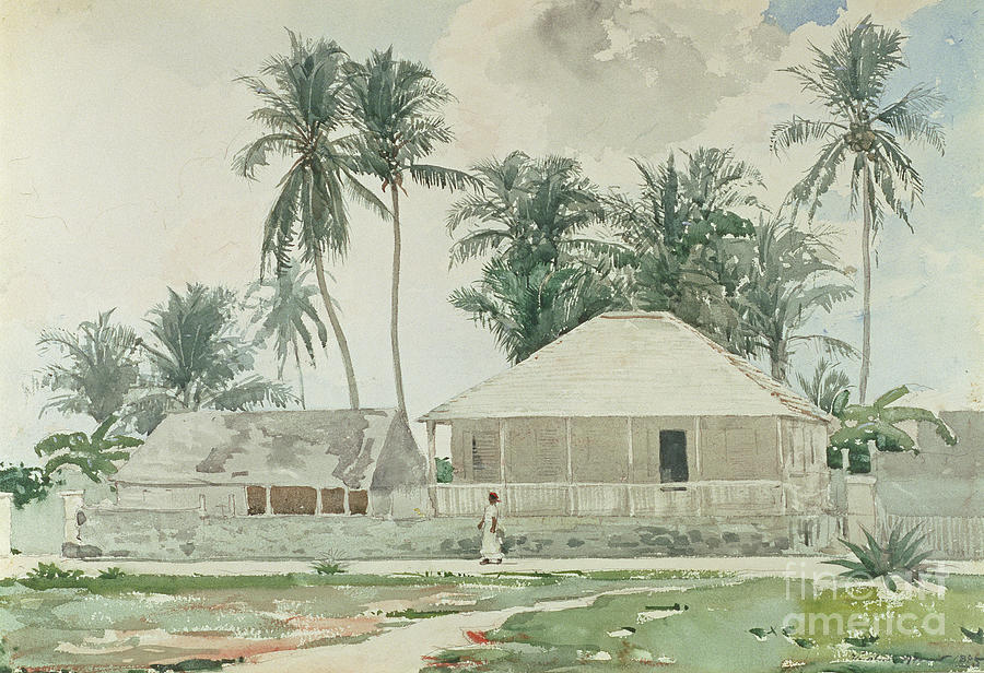 Cabins, Nassau Painting by Winslow Homer