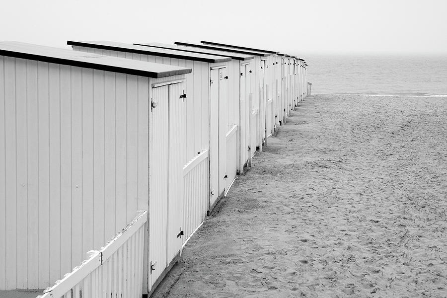 Cabins on the beach. Knokke, Belgium. Photograph by Vanessa D -