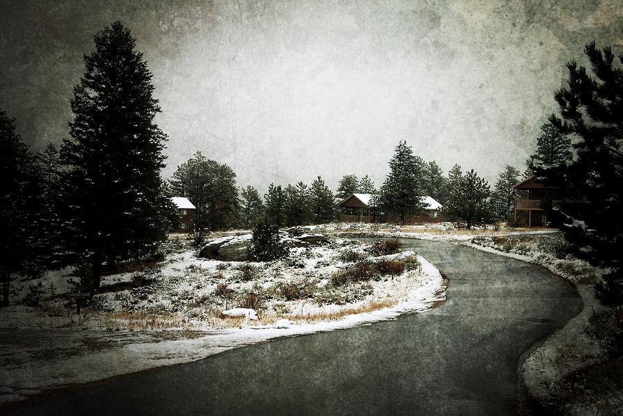 Cabins on the Curve - Estes Park Photograph by Angie Tirado