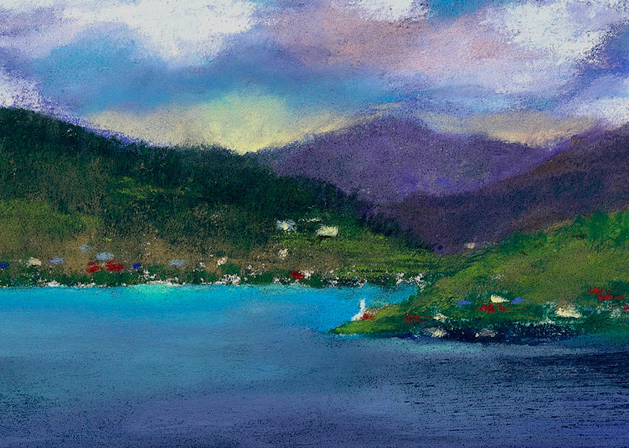 Cabins on the Lake Painting by David Patterson