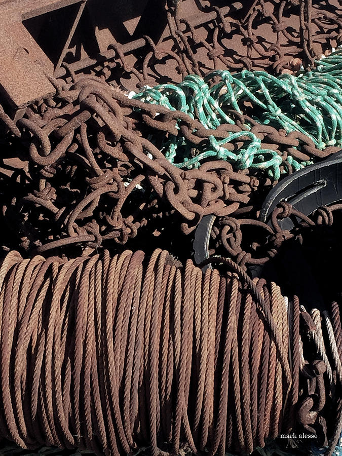 Cable And Chain Photograph by Mark Alesse