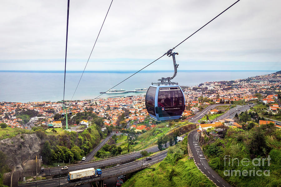 Cable Car In Funchal, Madeira, Portugal Photograph by Liesl Walsh