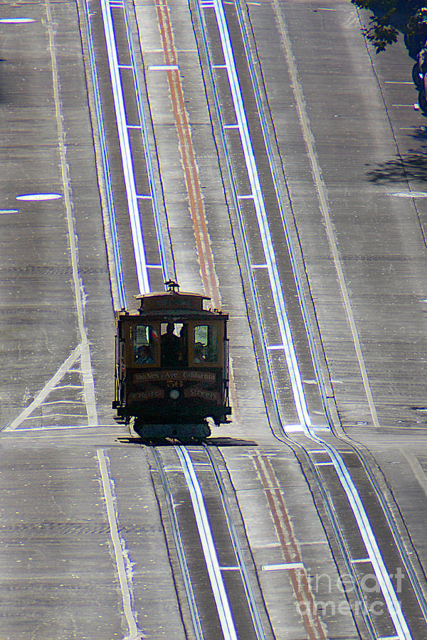 Cable Car on Nob Hill California Street Line Photograph by Wernher Krutein
