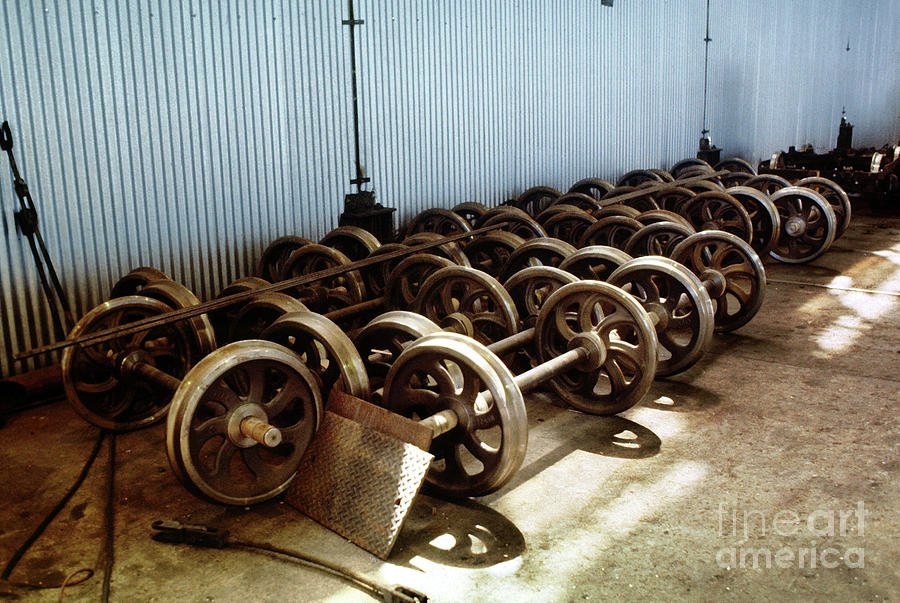 Cable Car Wheels, Repair Shop Photograph by Wernher Krutein