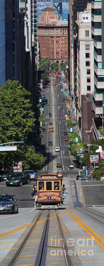 Cable Cars on California Street Photograph by Wernher Krutein