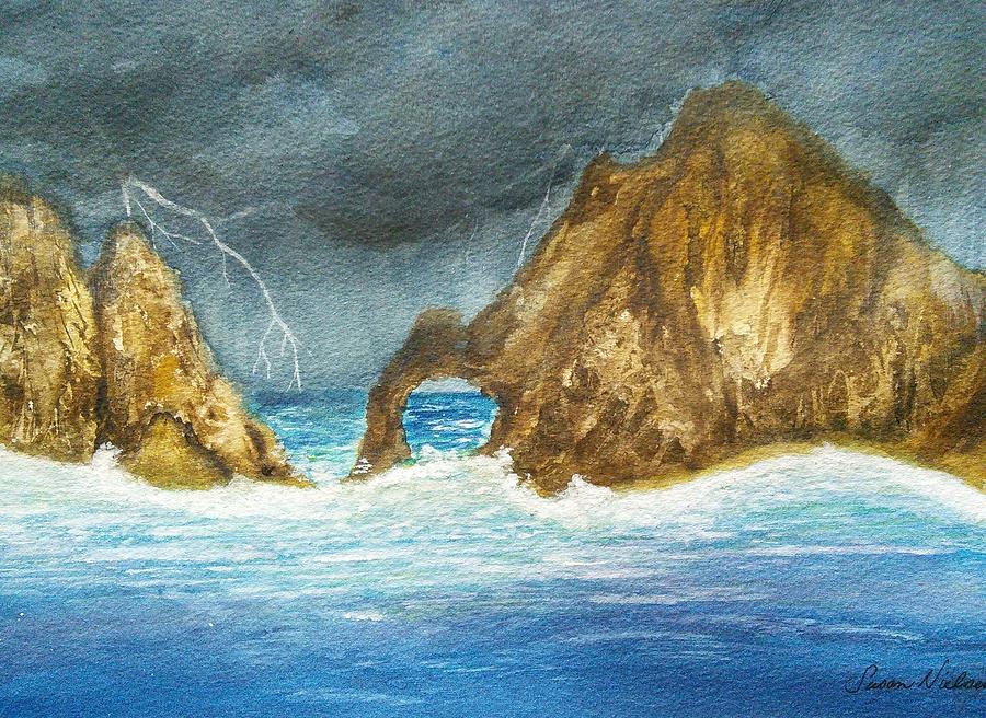 Cabo Storm Painting by Susan Nielsen