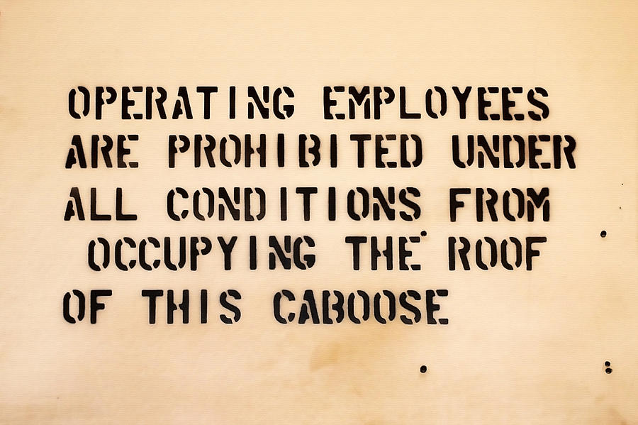 Caboose Sign Photograph by Art Block Collections