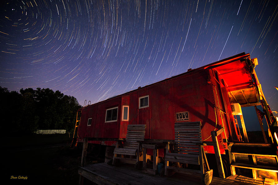Caboose Starry Night Photograph by Fran Gallogly