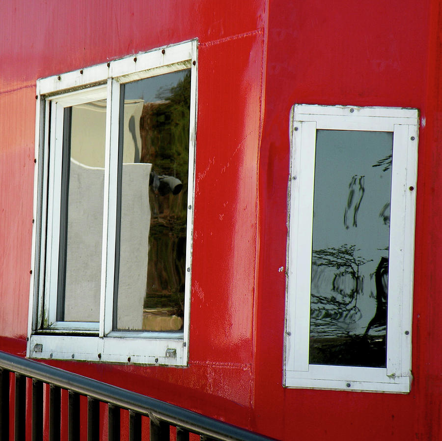 Caboose Windows Photograph by Rosalie Scanlon