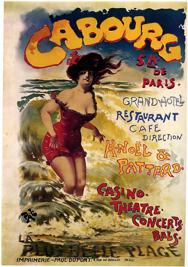Paris Mixed Media - Cabourg - Paris - Grand Hotel - Vintage Restaurant Advertising Poster by Studio Grafiikka