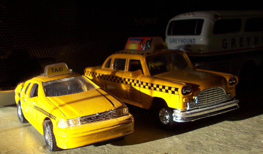 Cabs at Greyhound Bus Station Photograph by Roger Epps Fine Art America