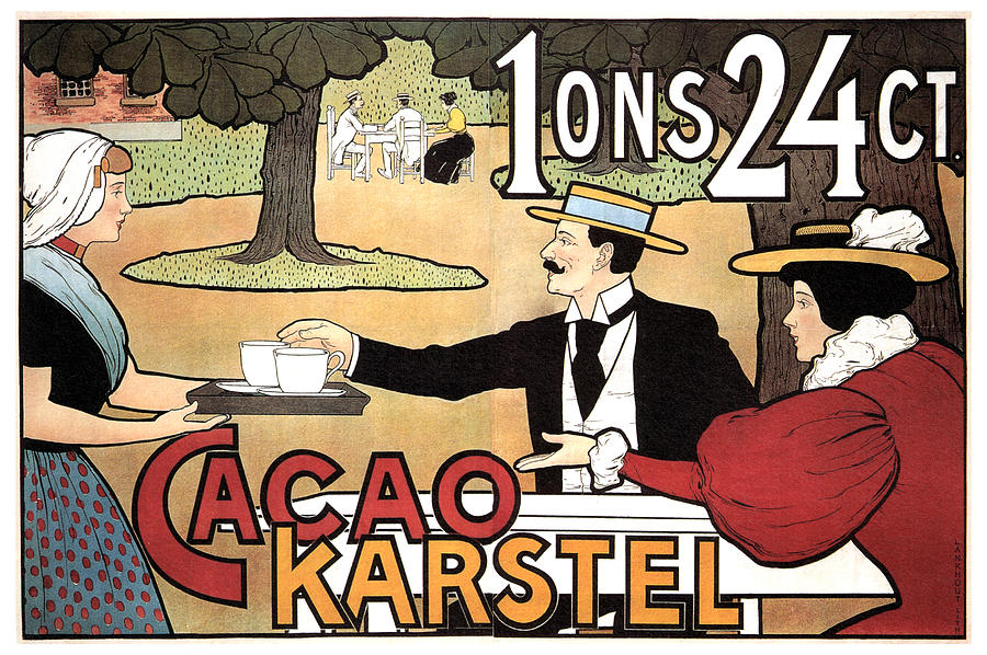 Cacao Karstel - Vintage cacao Advertising Poster Mixed Media by Studio Grafiikka