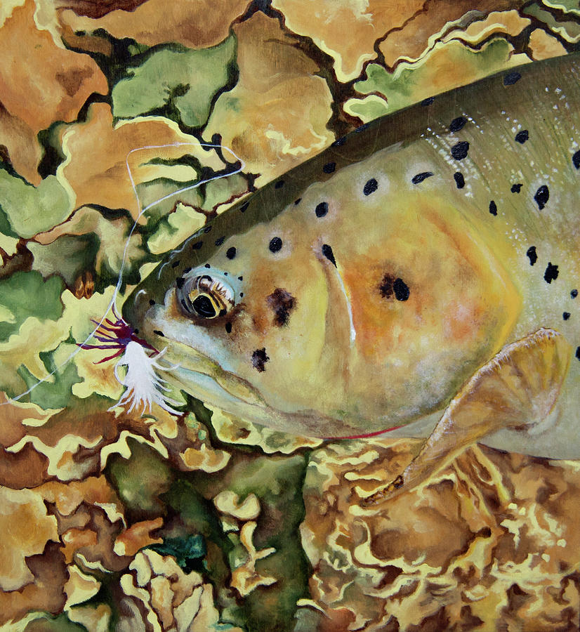 Trout Painting - Cache Creek Cutthroat by Lacey Hermiston
