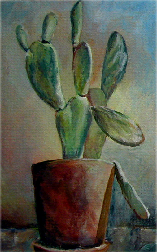 Flower Painting - Cactus 1 by Muriel Dolemieux