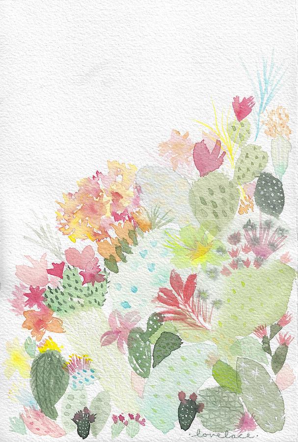 Flowers Still Life Painting - Cactus Bloom by Laura Lovelace