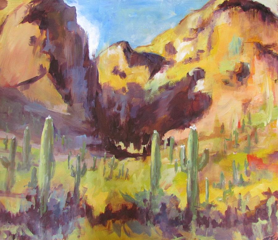 Landscape Painting - Cactus Canyon by Mimi Fellman