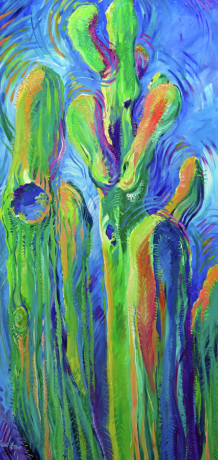 Cactus Dance Painting by Judi Krew