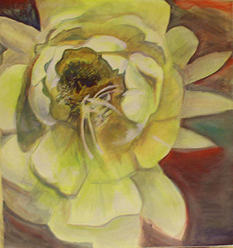 Nature Painting - Cactus Flower 1 by Marty Smith