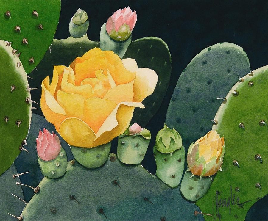 cactus flower painting