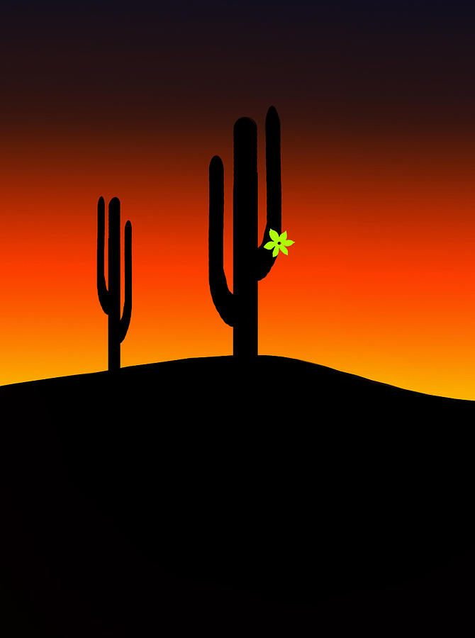 Cactus Flower Digital Art by Gravityx9 Designs