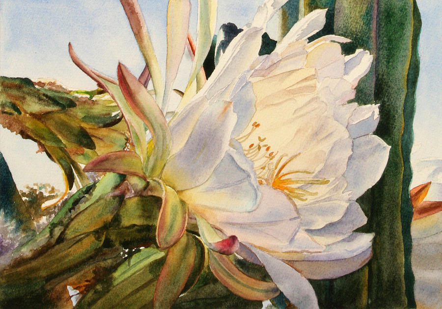 Floral Painting - Cactus Flower I by Kathleen Ballard