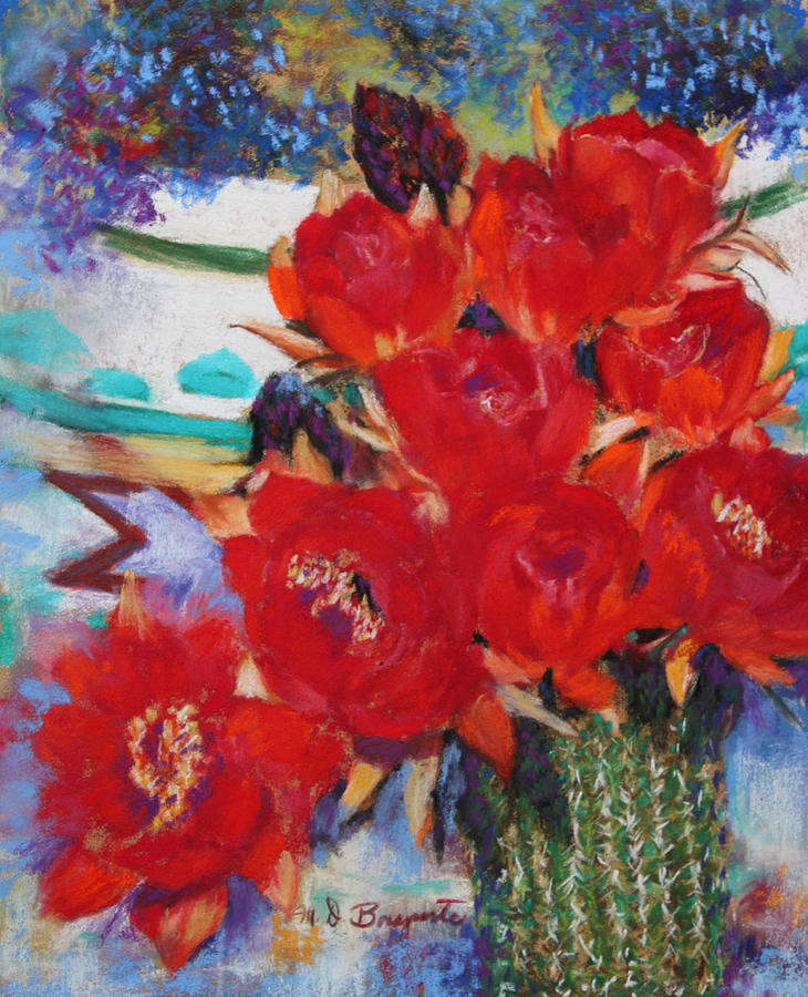 Cactus Flower III Painting by M Diane Bonaparte
