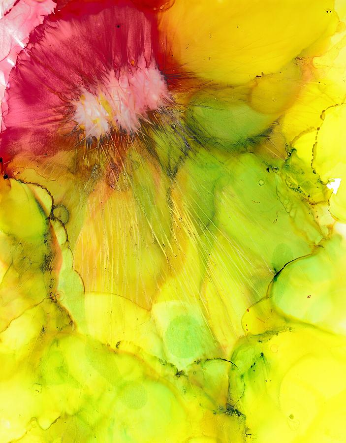 Abstract Painting - Cactus Flower by Louise Adams