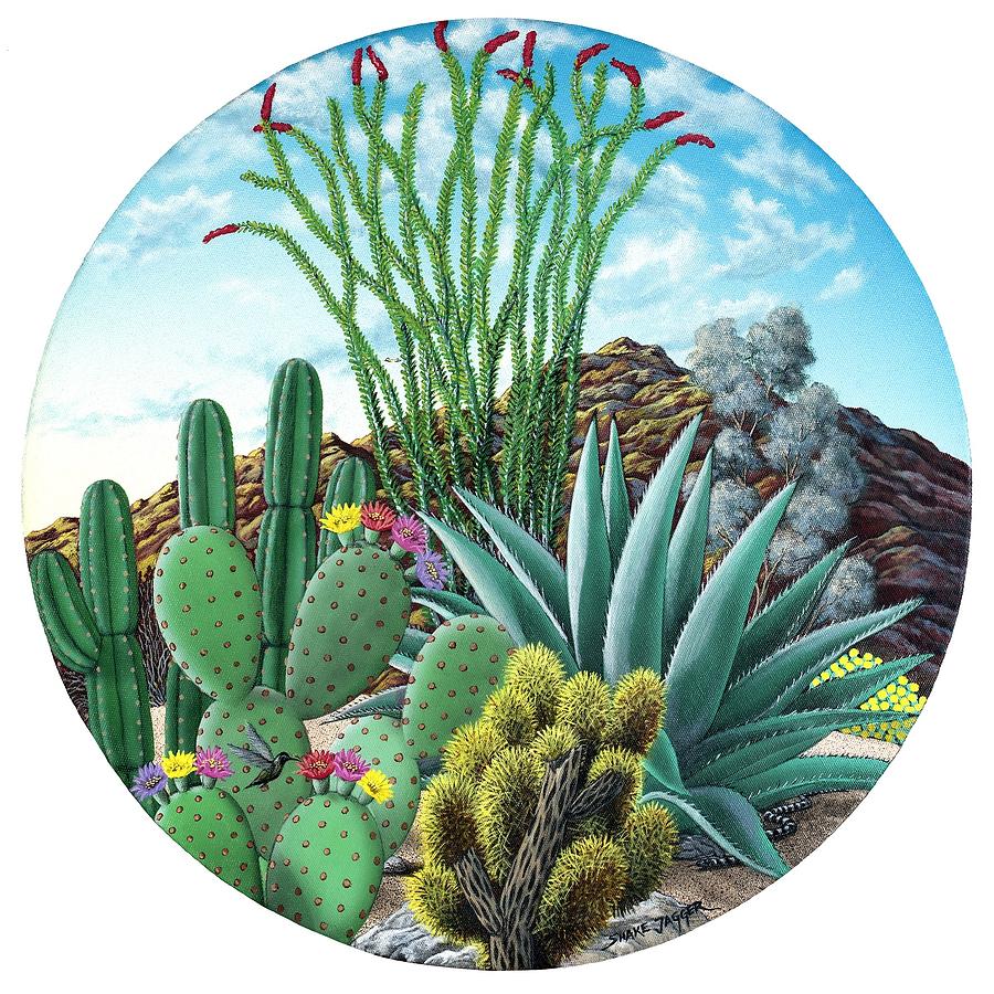 Cactus Garden 2 Painting by Snake Jagger