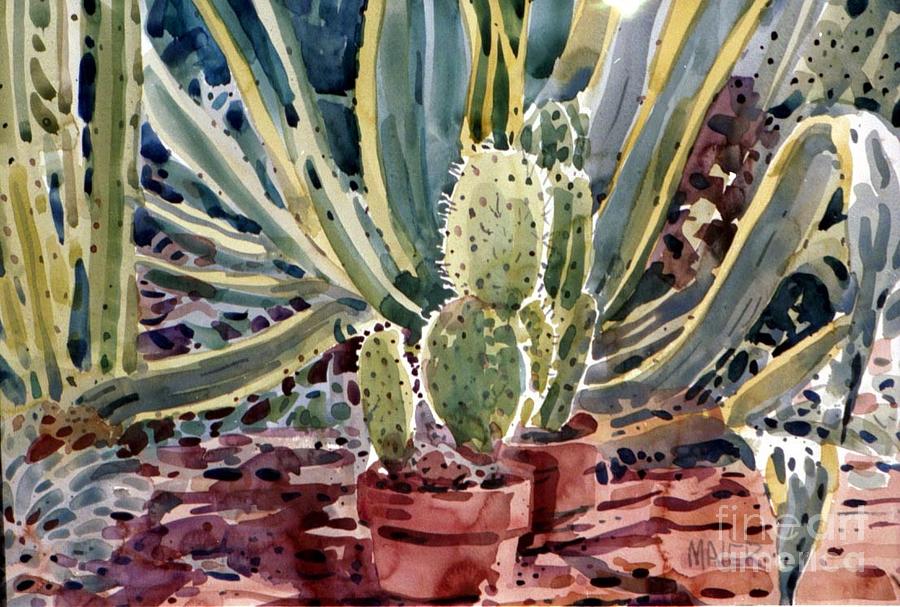 Cactus Garden Painting by Donald Maier