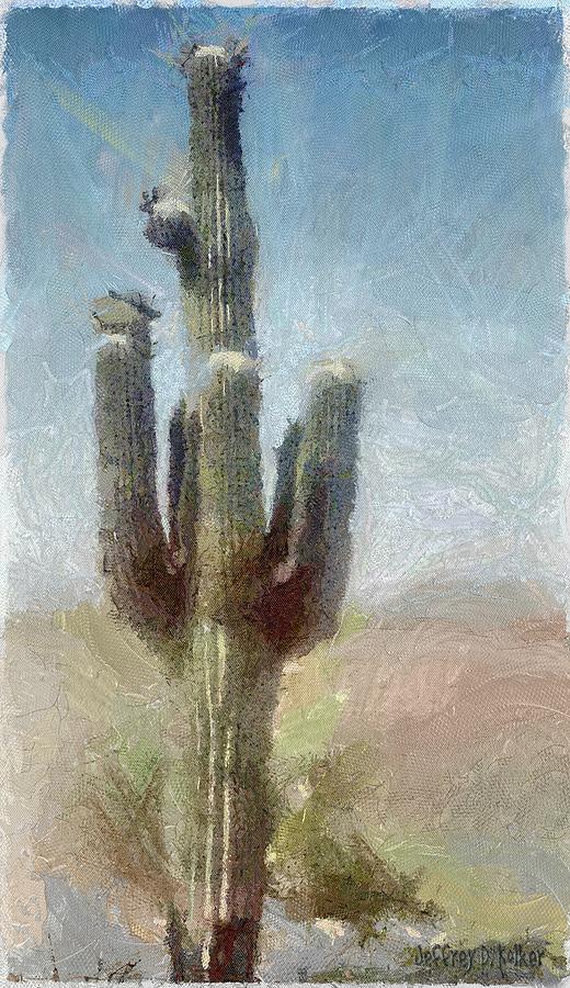 Cactus Painting by Jeffrey Kolker