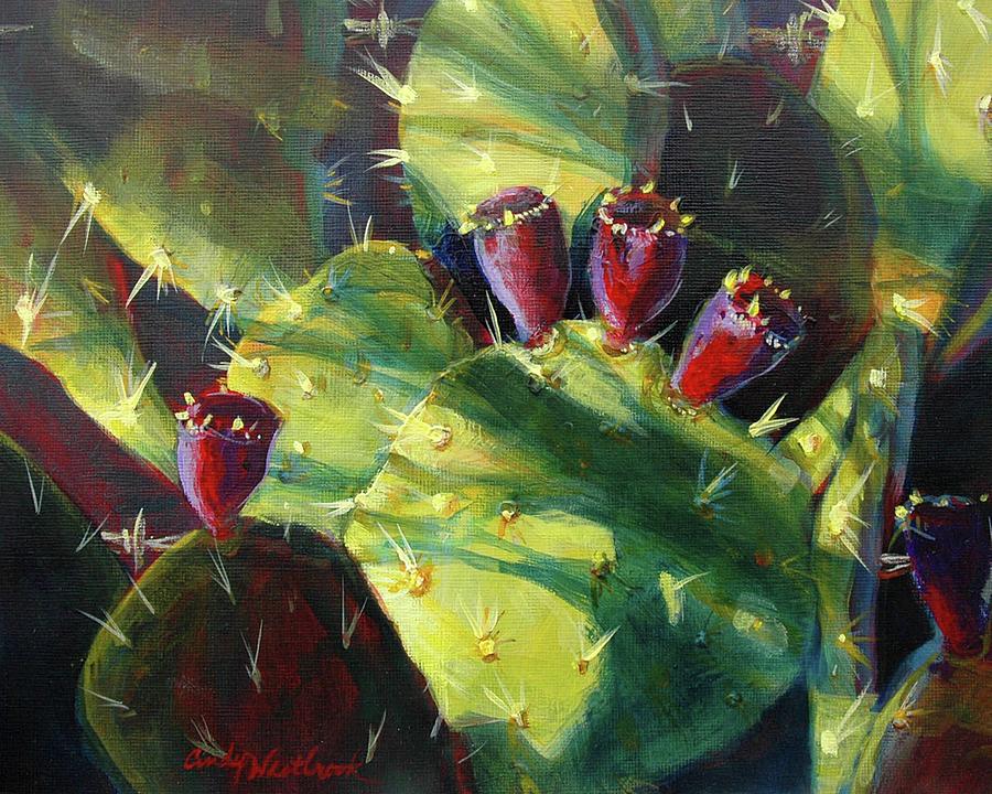 Cactus Shadows Painting by Cynthia Westbrook