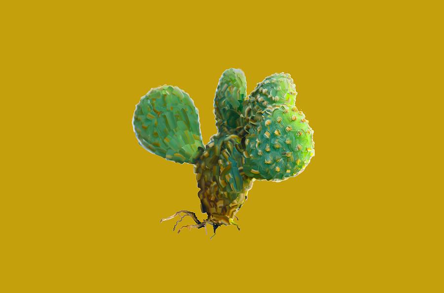 Nature Painting - Cactus by Usha Shantharam