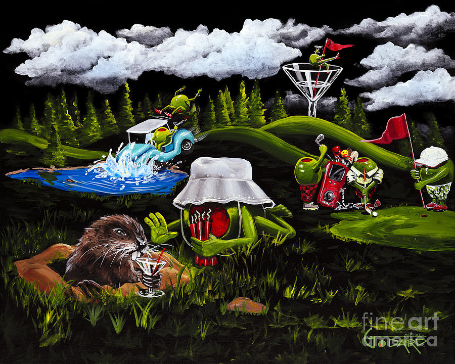 Caddy Shack Painting by Michael Godard