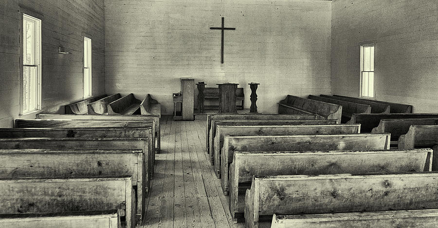 Mountain Photograph - Cades Cove Methodist Church by Jim Cook