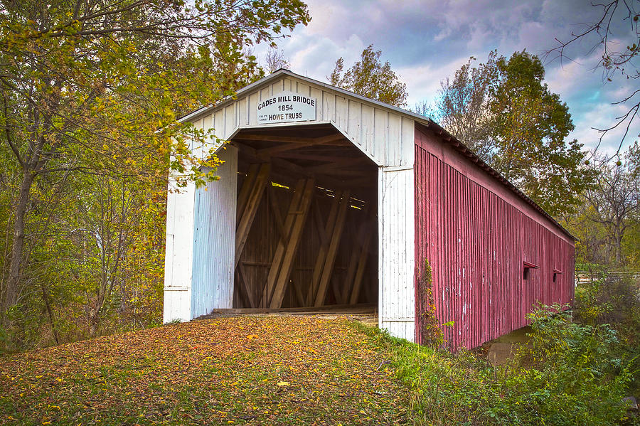Cades Mill covered bridge Photograph by Jack R Perry