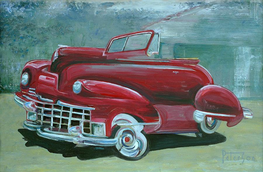 Automobile Painting - Cadillac 47 by Gary Peterson Automobile Painting - Cadillac 47 by Gary Peterson
