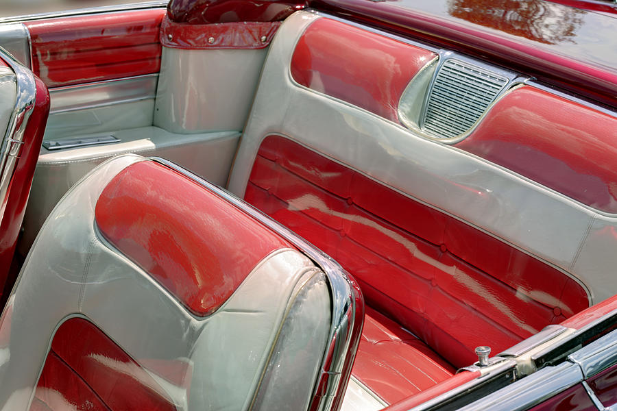 Transportation Photograph - Cadillac El Dorado 1958 seats. Miami by Juan Carlos Ferro Duque