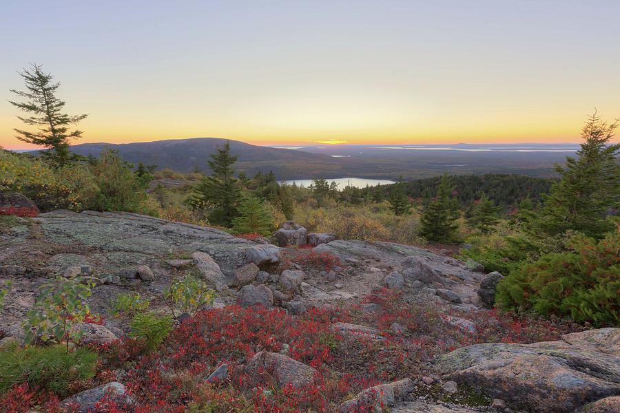 Cadillac Mountain Sunset 1 Photograph by Paul Schultz