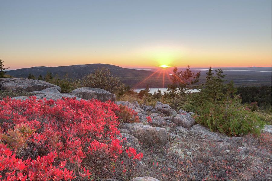 Cadillac Mountain Sunset 2 Photograph by Paul Schultz