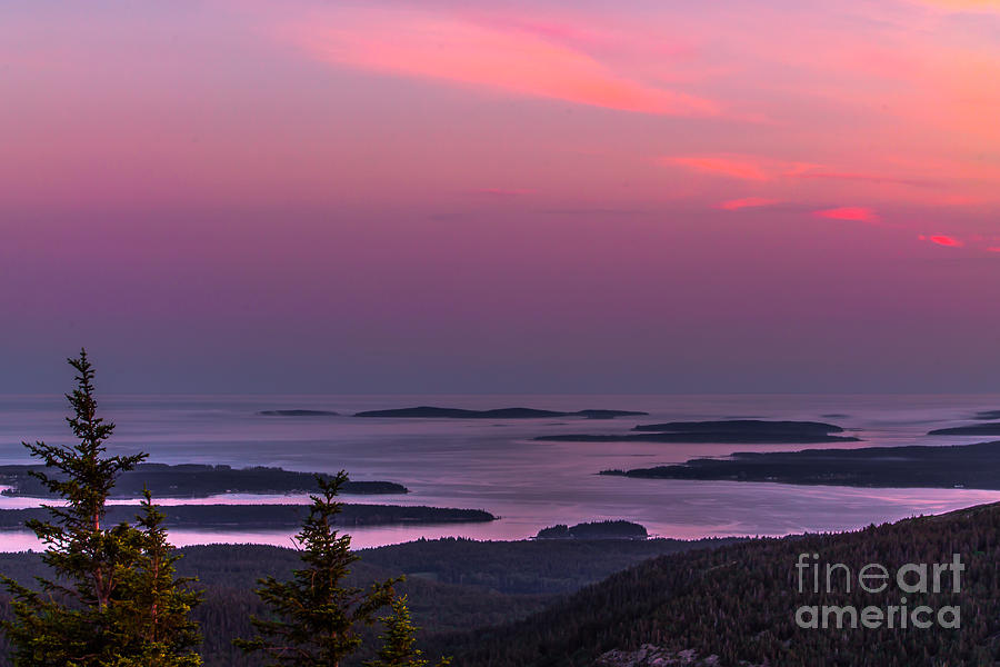 Cadillac Mountains sunset Photograph by Claudia M Photography