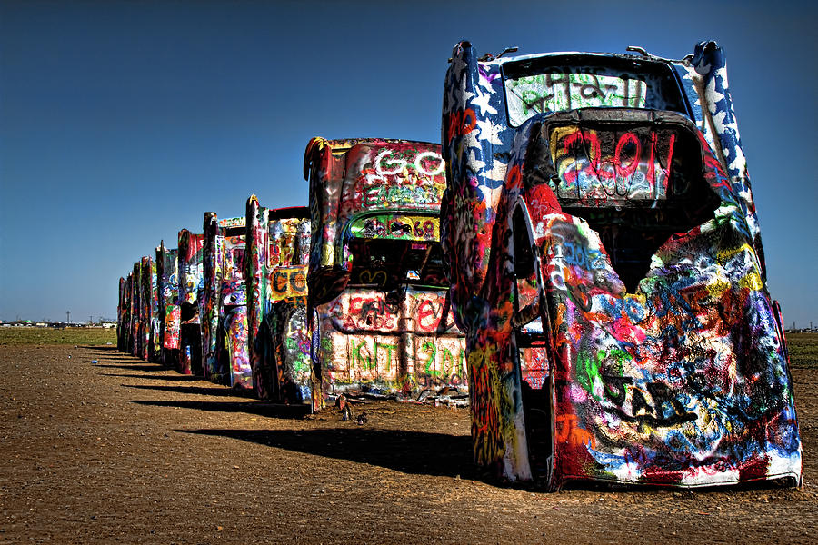 Amarillo Photograph - Cadillac Ranch by Lana Trussell