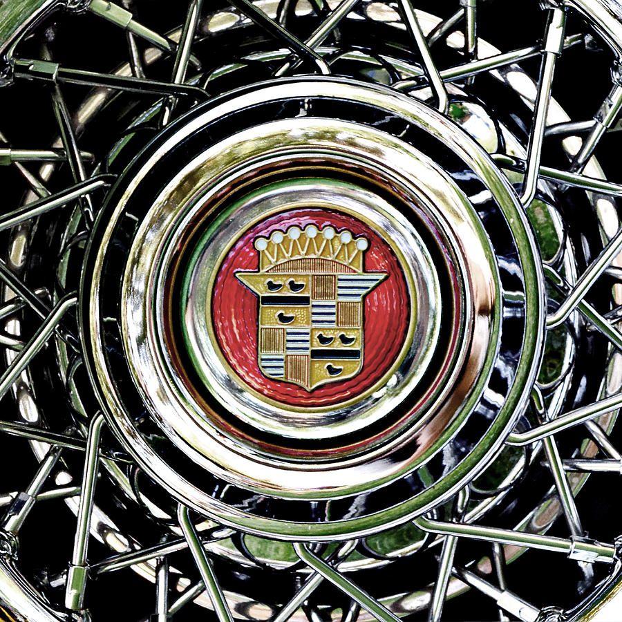 Cadillac Style -- Chrome Spoked Wheel at The 2017 Paso Robles Classic Car Show, California Photograph by Darin Volpe