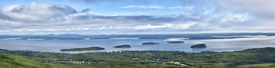 Cadillac Summit panorama - Acadia National Park Maine Photograph by Brendan Reals