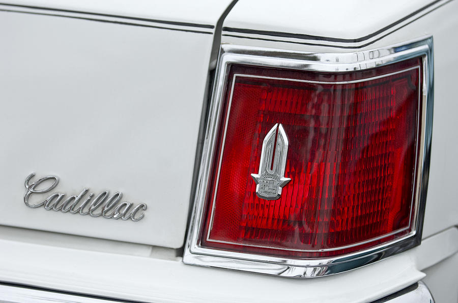 Car Photograph - Cadillac Taillight Emblem by Jill Reger