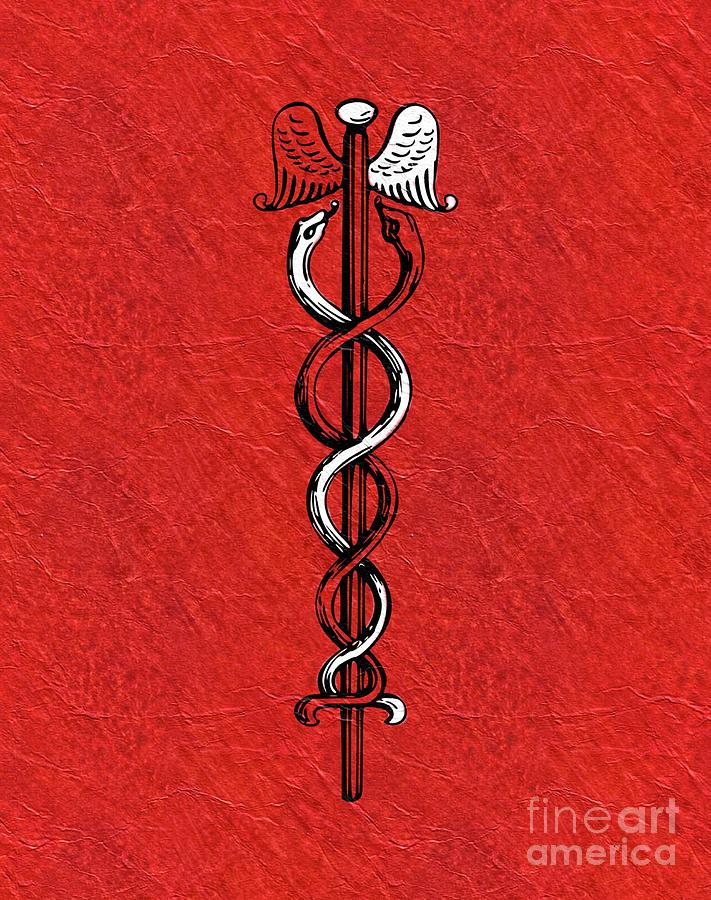 Caduceus Painting - Caduceus - Symbols Of The Occult by Pierre Blanchard Caduceus Painting - Caduceus - Symbols Of The Occult by Pierre Blanchard