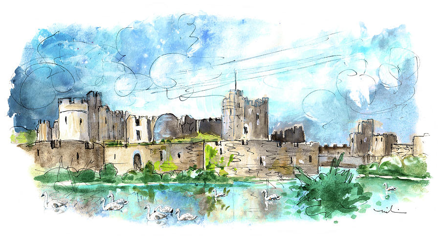 Caerphilly 02 Painting by Miki De Goodaboom