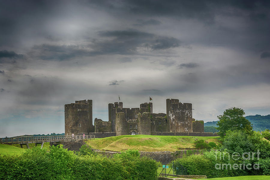 Caerphilly Castle East View 3 Photograph by Steve Purnell