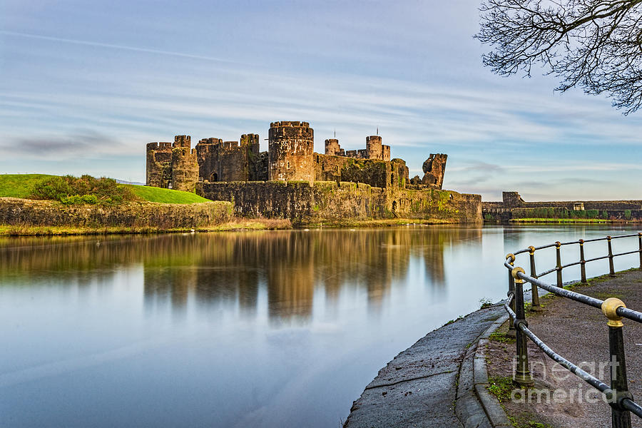 Caerphilly Castle Long Exposure 3 Photograph by Steve Purnell
